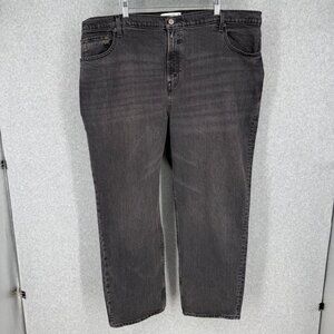 Abercrombie Womens 90s Straight Ultra High Rise Jean Size 35/20 Short Gray Denim